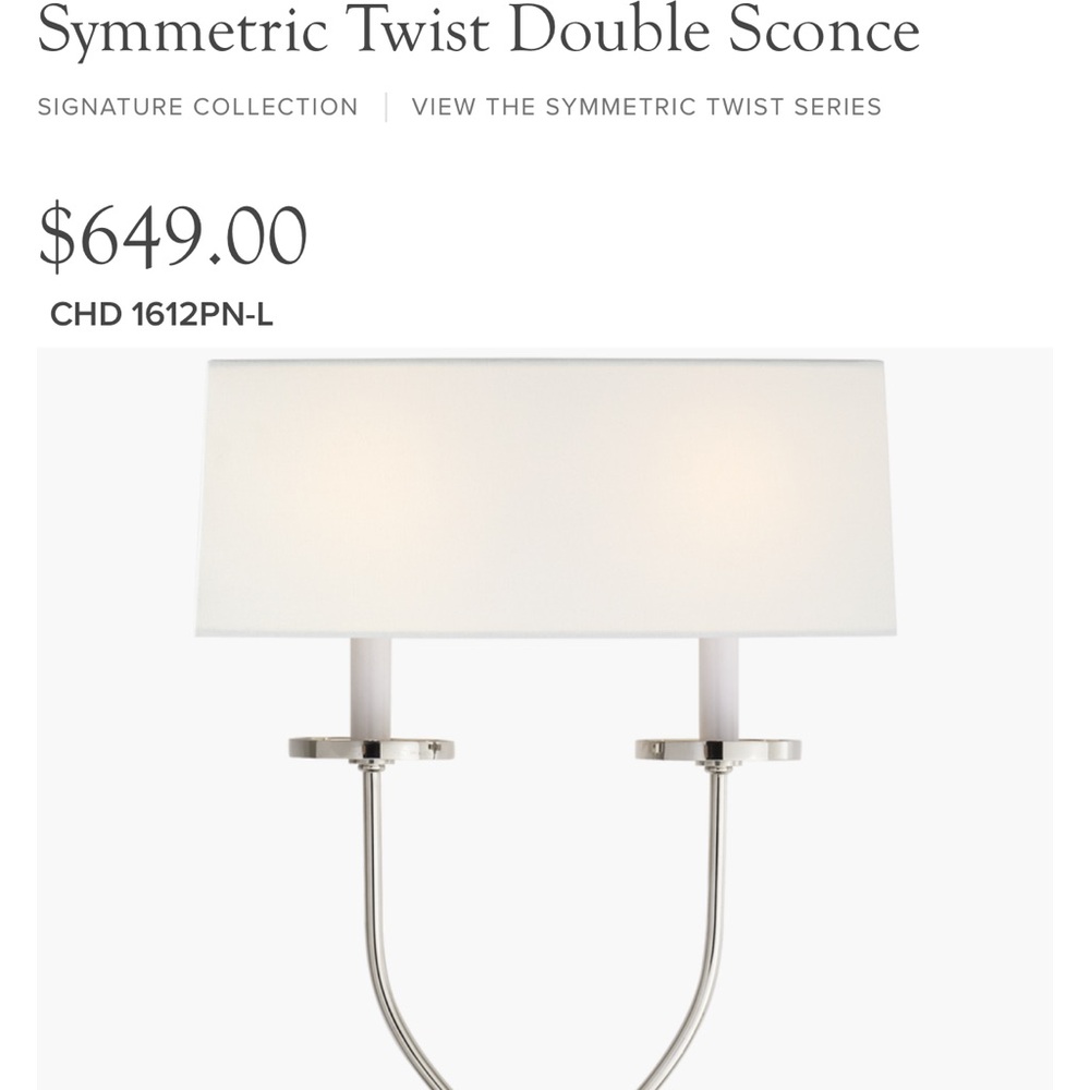 Visual Comfort - Chapman & Myers Symmetric Twist Double Sconce